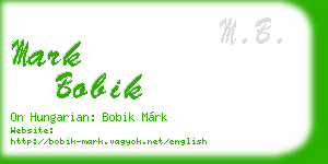 mark bobik business card