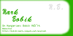 mark bobik business card